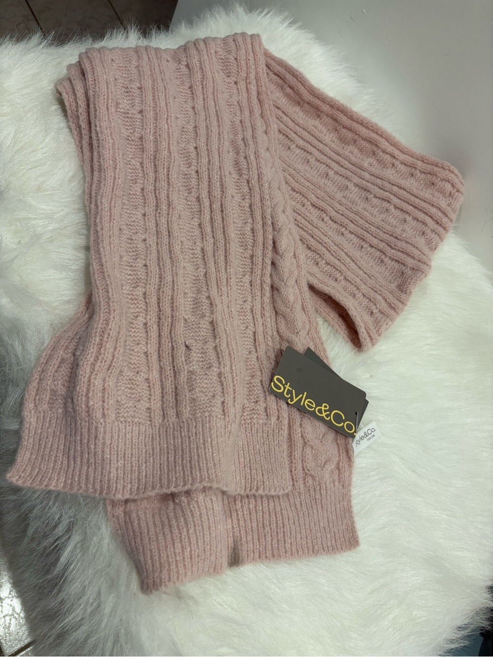 Style & Co Women's Solid Scarf, Blush. Style SC9542505